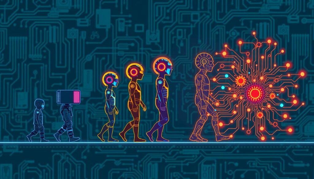 Evolution of AI agents